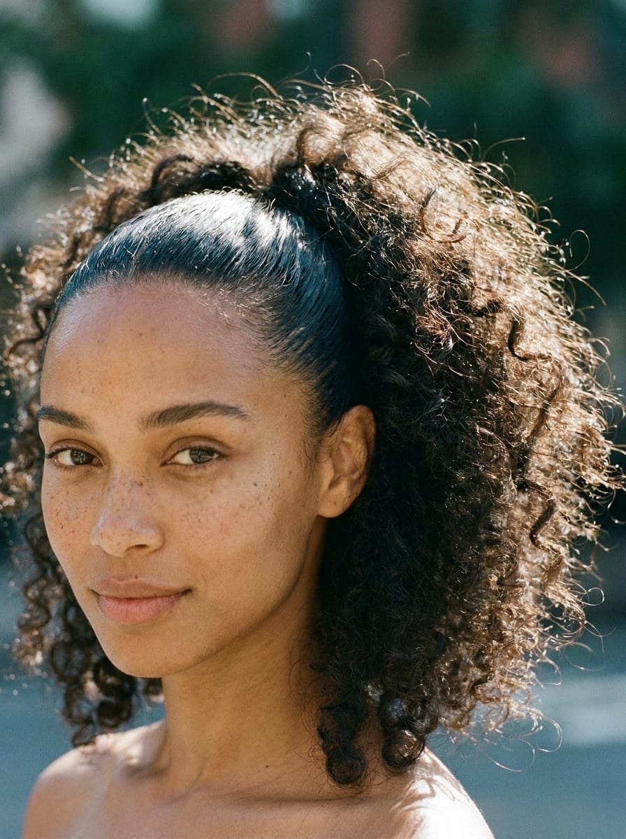 Sleek Style mit lockigem Ponytail - Sleek Frisur